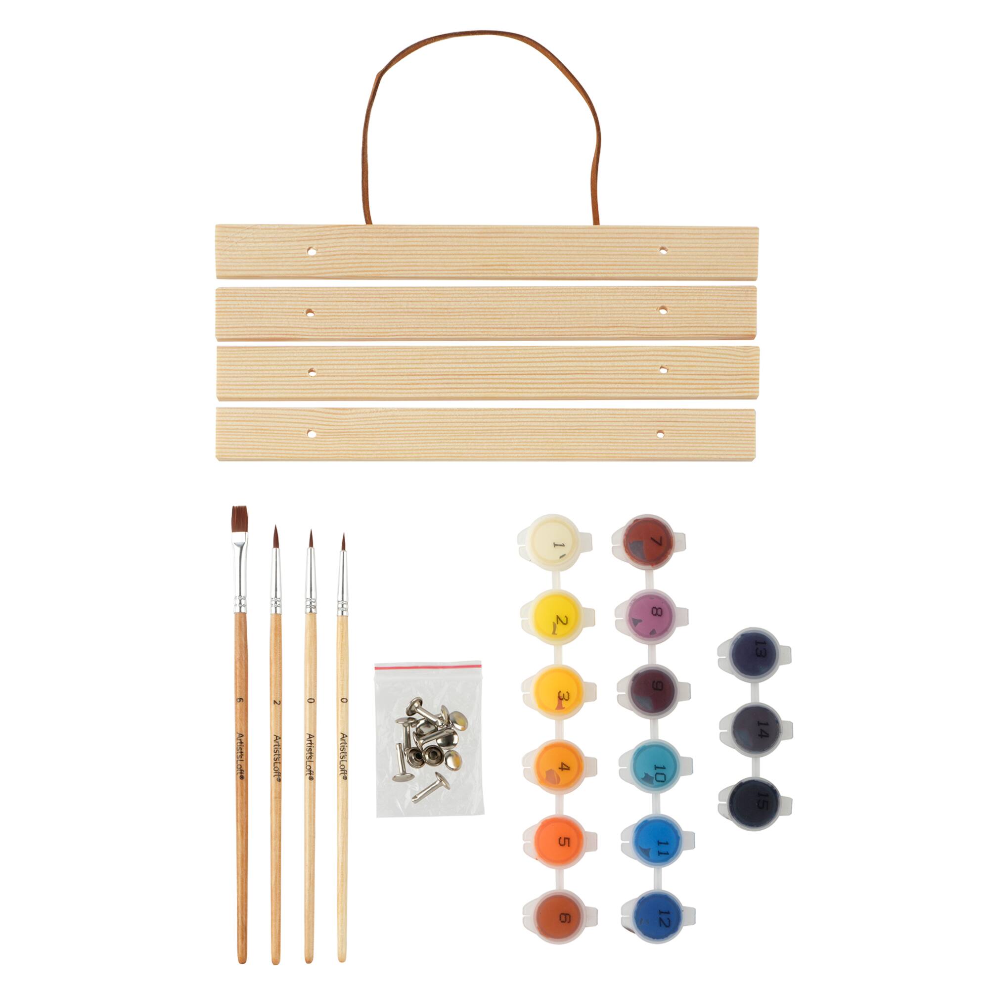8" x 10" Abstract Fire Paint-by-Number Kit with Wood Display Hanger by Artist's Loft®